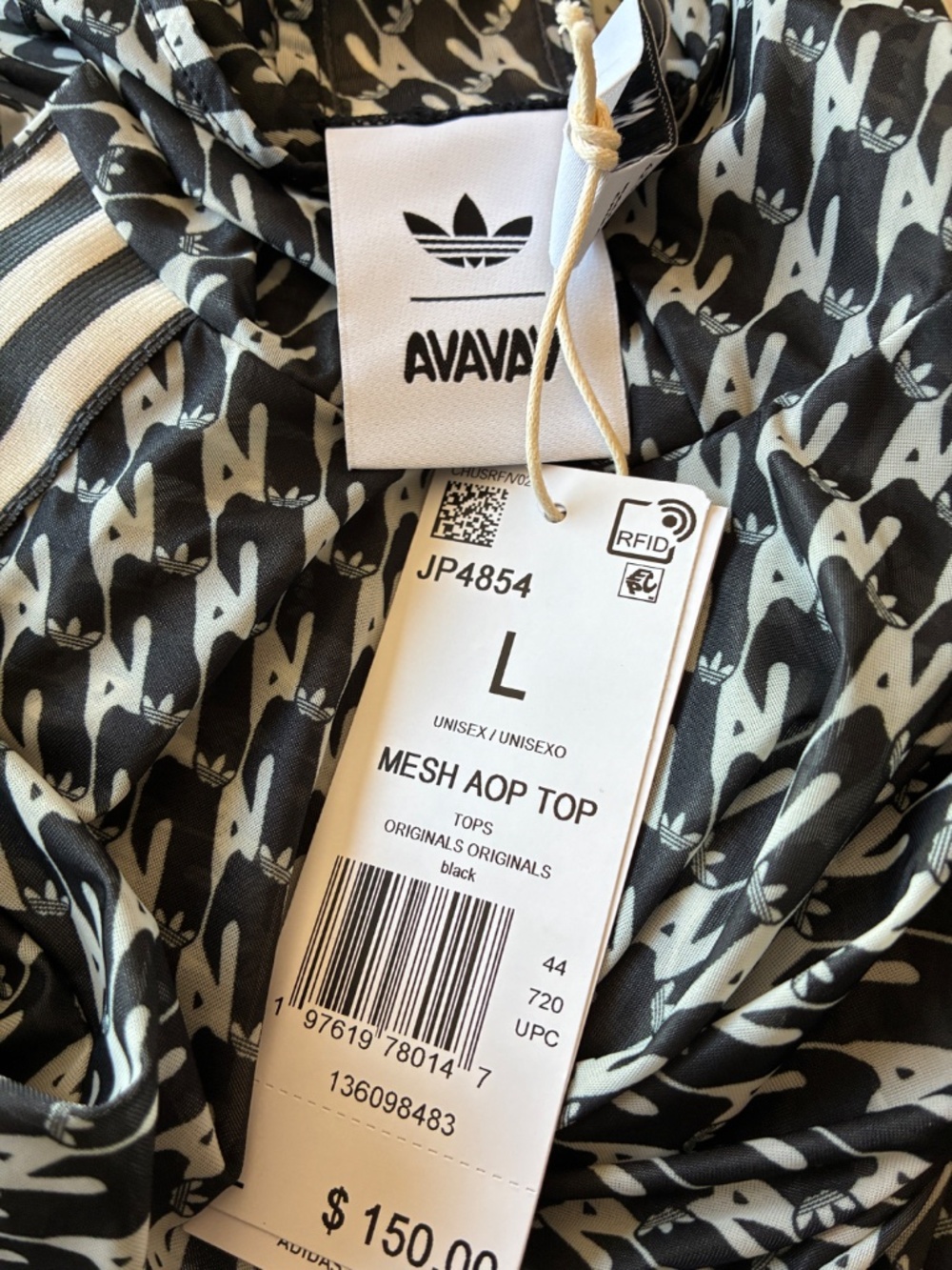 Adidas Originals Avavav Large Mesh Hoodie Thumbholes 3 Stripes JP4854 Cybercore - Picture 14 of 14
